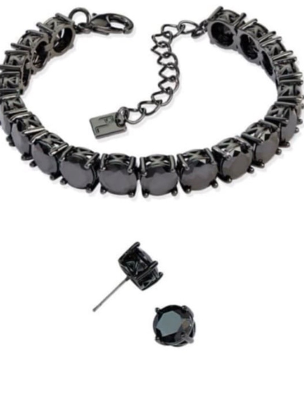 Park Lane JET BLACK “Impression” Bracelet & Earrings Set